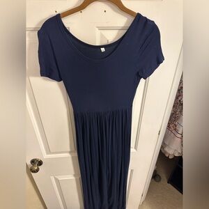 Navy Blue Maxi Women's Dress